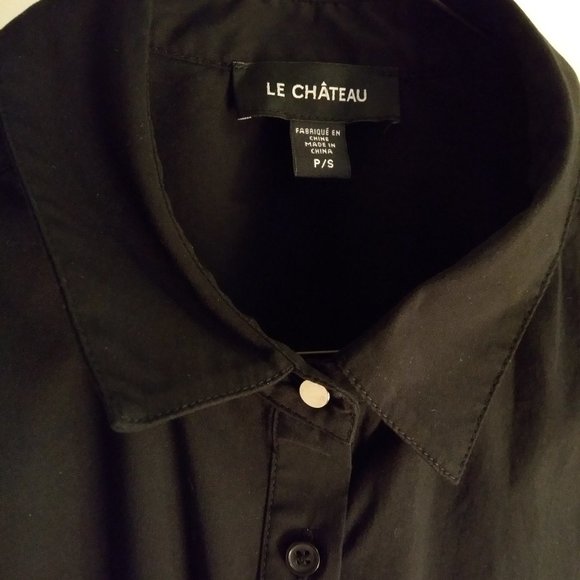 Stretch Poplin Button-Front Blouse - Picture 4 of 7